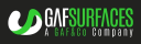 GAF SURFACES logo