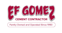 E F Gomez Cement Contractor Logo
