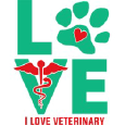I Love Veterinary Logo