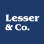 Lesser & Co Ⓥ 🌱 logo